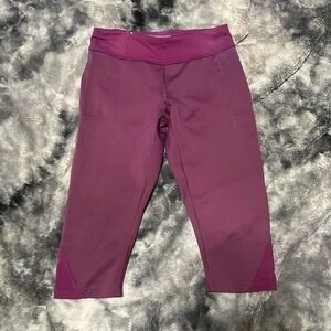 Patagonia Womens Capilene Lightweight Capris Leggings Purple‎ Size XS Pockets